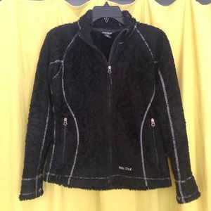 Marmot Fleece S Black Fuzzy Jacket Coat Full Zipper
